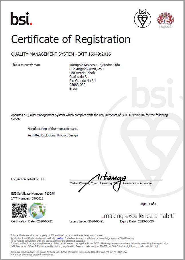 Certificado IATF