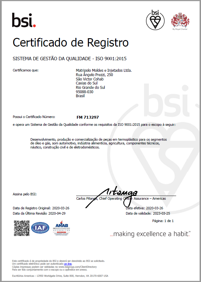 Certificado ISO