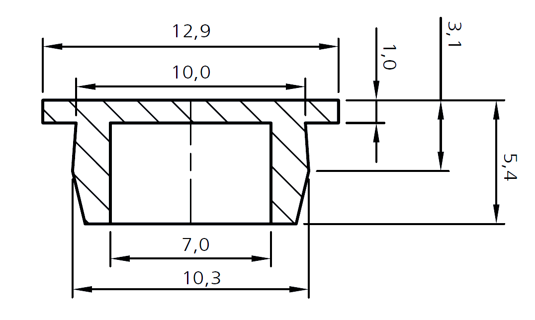 Tampa plastica ta 1